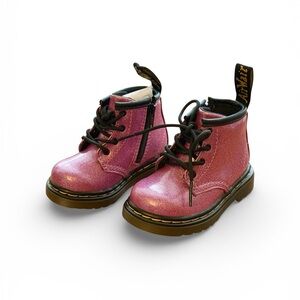 Dr. Martens Kids Glittery Pink Boots size 4